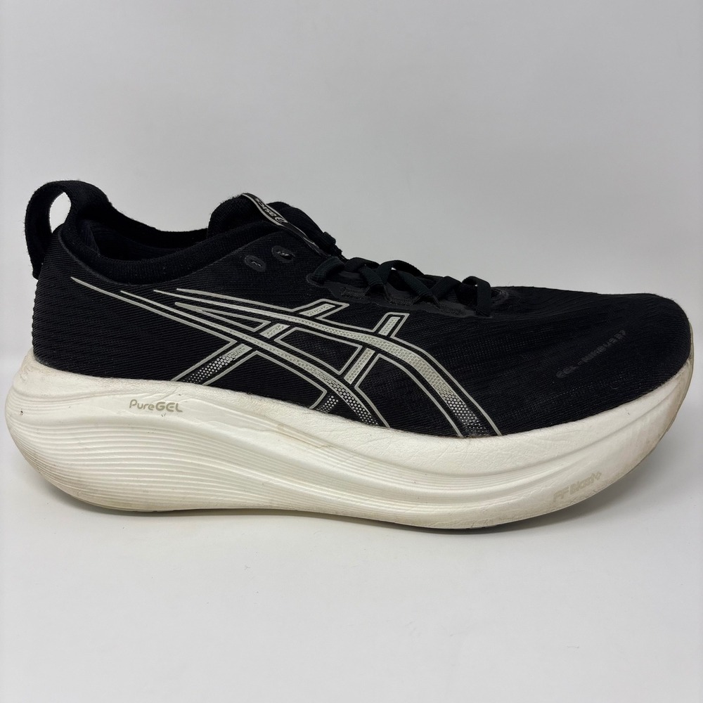ASICS Gel-Nimbus 27 Mens Size 10.5 Black Running Shoes (1011B958)